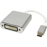 Roline Адаптер Roline 12.03. 3205, от USB Type-C(м) към DVI-D 24+1(ж), бял (12.03.3205)