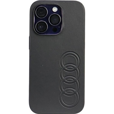 Audi Кейс Audi Synthetic Leather за iPhone 14 Pro 6.1"", черен / черен, твърд, AU-TPUPPCIP14P-TT/D1-BK (KXG0072855)