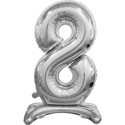 Godan Свободностоящ балон от фолио 8 сребрист 74см