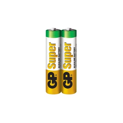 GP Batteries Алкална батерия GP SUPER LR03 AAA, 2 бр. в опаковка / shrink, 1.5V, GP24A (GP-BA-24A21-S2)