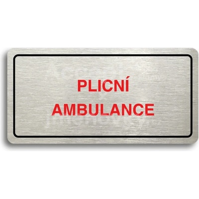 ACCEPT Piktogram PLICNÍ AMBULANCE - stříbrná tabulka - barevný tisk