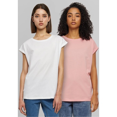 Urban Classics 2 Броя Изчистени Дамски ТенискиLadies Extended Shoulder Tee 2-Pack lemonadepink+white XXLUB-TB771A-14069 - Камуфлаж, размер L