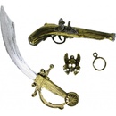 Rappa Sada pirátská s pistolí a šavlí