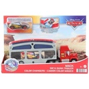 Mattel Cars Kamión Mack Dip & Dunk a autíčko Blesk McQueen meniace farbu