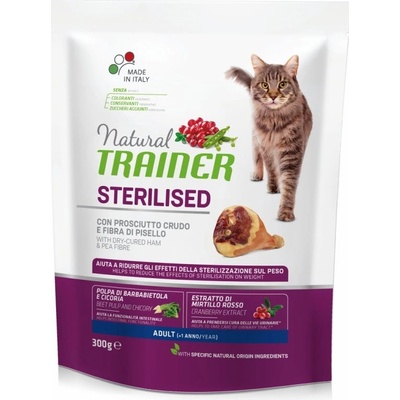 Trainer Natural Cat Sterilised sušená šunka 300 g