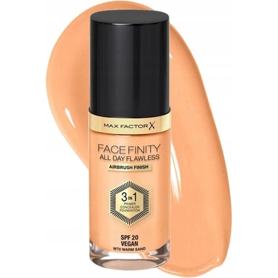 Max Factor All Day Flawless Facefinity 3 v 1 Dlouhotrvající make-up 70 Warm Sand 30 ml