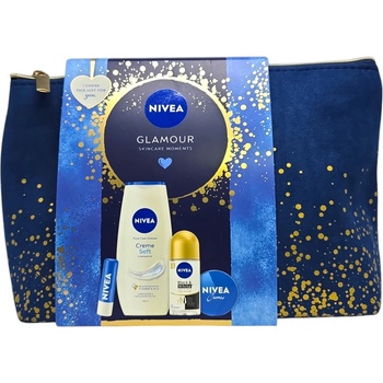 Nivea подаръчен комплект, Дамски, Несесер, 4 продукта, Glamour