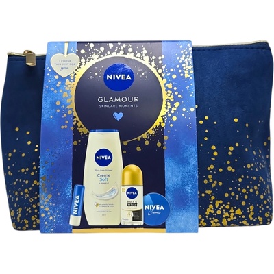 Nivea подаръчен комплект, Дамски, Несесер, 4 продукта, Glamour