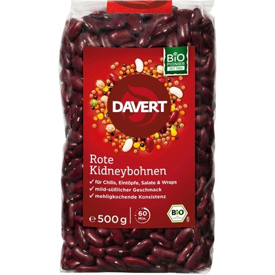 Davert Bio červené fazole kidney 0,5 kg