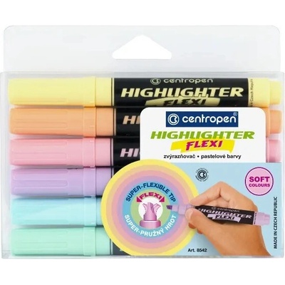Centropen 8542/6 súprava flexi soft pastel color