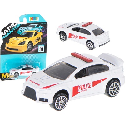 KIK KX55866 Kovové auto polícia biele 7cm