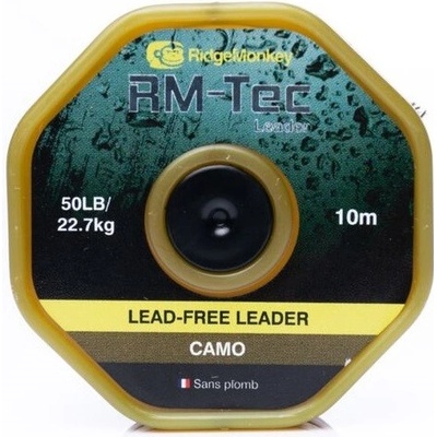 RidgeMonkey RM-Tec Lead Free Leader bezolověný vodič 10m 50lb camo