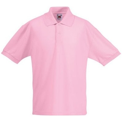 Fruit Of The Loom směsové polo triko 65 35 růžová světlá