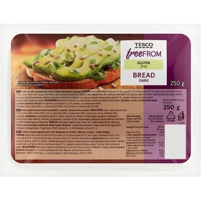 Tesco Free From Chléb ze směsi bezlepkových mouk krájený 250 g