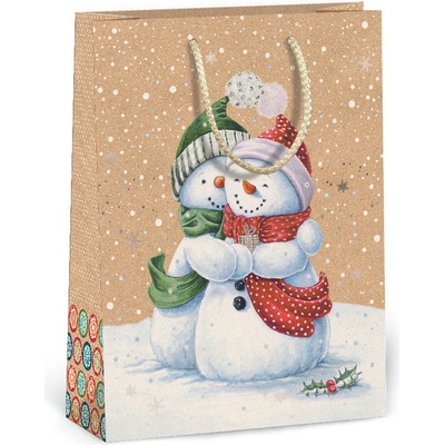 ARGUS Darčeková papierová taška (23.3 x 31.3 cm) - Snehuliaci 08540043