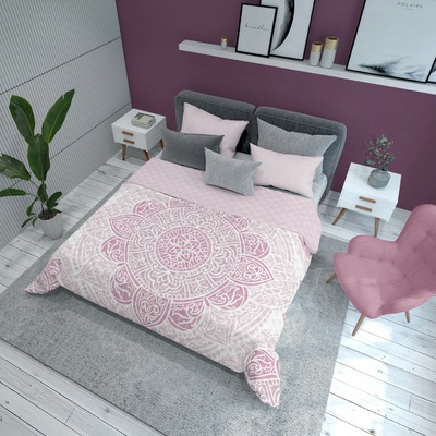 Detexpol Luxusný prehoz na posteľ 170x210 Mandala ružová