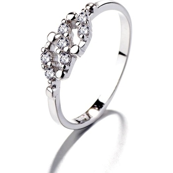 DELIS Пръстен от сребро 925, jw1381, елегантен дизайн с камъни, с родиево покритие (jw1381)