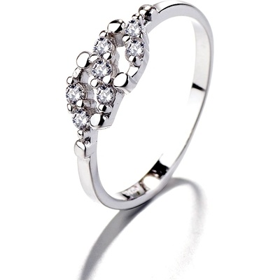 DELIS Пръстен от сребро 925, jw1381, елегантен дизайн с камъни, с родиево покритие (jw1381)