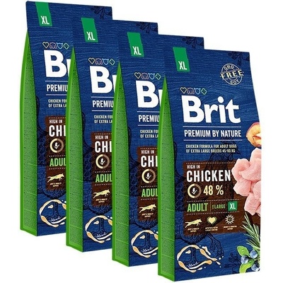 Brit Premium by Nature Adult Extra Large Breed Chicken 4 x 15 kg