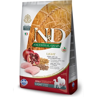 N&D Ancestral Grain Medium & Maxi Light chicken & pomegranate 2,5 kg