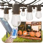 SmartLED LED димируем соларен декоративен гирлянд 10xE27/3V USB 2400 mAh 10, 62 m IP65 черен + ДУ (SD0133)
