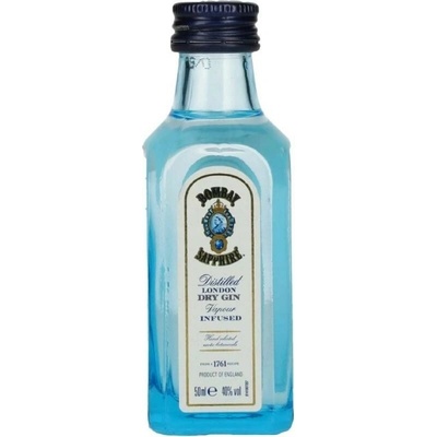 Bombay Sapphire London Dry Gin 40% 0,05 l (holá láhev)
