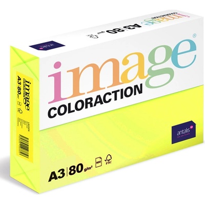 ANTALIS Barevný papír Image Coloraction A3 80g reflexní žlutá 500 ks 119159