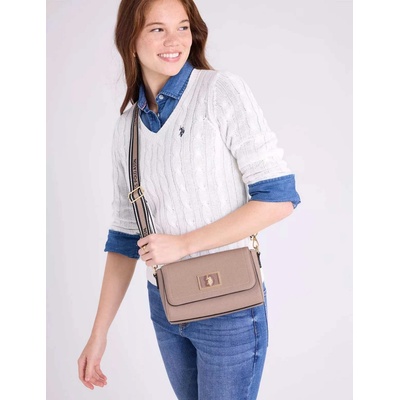 U.S. Polo Assn. dámská kabelka crossbody ENAMEL středně hnědá