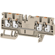 Weidmüller A4C 2.5 Průchozí svorka, PUSH IN, 2.5 mm2, 800 V, 24 A, Tmavě béžová