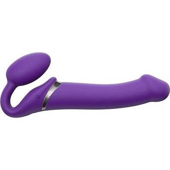 Strap-On-Me Vibrating Bendable Strap-On Purple L Vibračný Pripínací Penis