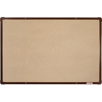 VMS VISION Textilní nástěnka boardOK s hnědým rámem 600 x 900