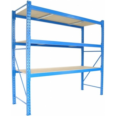Biedrax Regál 80 x 200 x 200 cm 3 police modrý