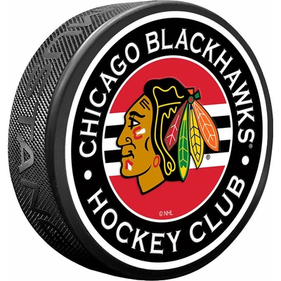 Mustang Puk Chicago Blackhawks NHL Striped Puck