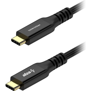 AlzaPower APW-CBTC3110AB AluCore USB-C to USB-C 3.2 Gen 1 100W, 1m, černý