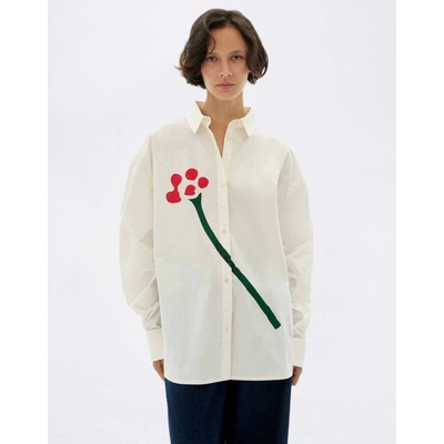 Thinking MU Flower TM Juana Blouse WHITE