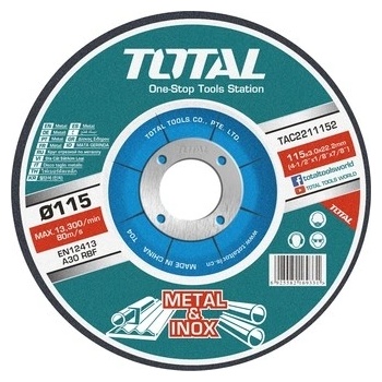 Total Kotouče řezné 115 x 1,2 x 22,2 mm TAC2211155 10 ks