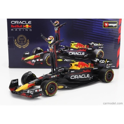 Bburago Red bull F1 Rb19 Team Oracle Red Bull Racing N 11 Season 2023 Sergio Perez matná modrá žltá červená 1:24