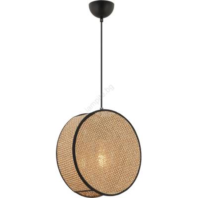 ASIR GROUP Пендел на кабел BIG DRUM 1xE27/60W/230V кафяв/черен (AS2587)