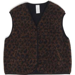 Mazine Дамски поларен елек Mazine Women's Printed Sherpa Vest Fleece vest - Chocolate Brown / Printed (132-1378-0112)