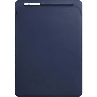 Apple Leather Sleeve - оригинален кожен калъф, тип джоб и отделение за Apple Pencil за iPad Pro 12.9 (2015), iPad Pro 12.9 (2017) (тъмносин)