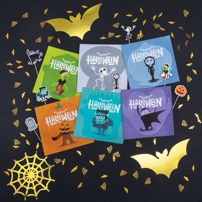 Godan 129708 Papírové ubrousky Happy Halloween 33x33cm