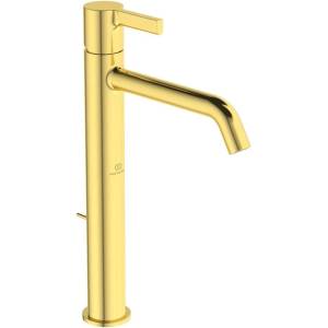 Ideal Standard Висок смесител за умивалник Ideal Standard Atelier Joy, златист цвят, с изскачащ вентил (BC781A2)