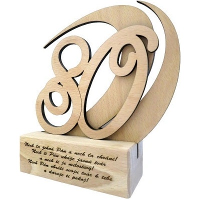 Dekorácia 3D (220) Jubileum 80