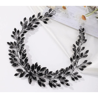 Naishide Jewelry Ozdoba do vlasů s černými kamínky