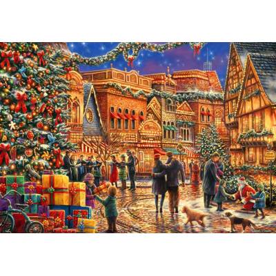 Bluebird Puzzle - Puzzle Pinson: Christmas at the Town Square - 1 000 piese