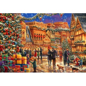 Bluebird Puzzle - Puzzle Pinson: Christmas at the Town Square - 1 000 piese