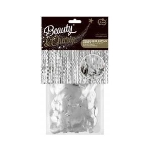 GoDan Curtain B&C Spirals, metallic silver, 100x200 cm SH-KSPS
