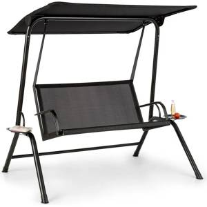 Blumfeldt Bel Air Mono Swing, холивудска люлка, стоманена рамка, моно релакс, черен цвят (GDMC2-Bel Air Mono) (GDMC2-Bel Air Mono)