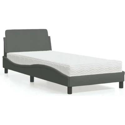 vidaXL 11461.3208325 Postel s matrací Dover tmavě šedá textil
