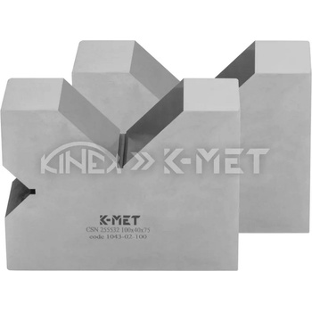 K-MET Закален V-образен блок с два V-образни канала K-MET 1043-02-140 - 2x90°, 140 mm (чифт) (1043-02-140)